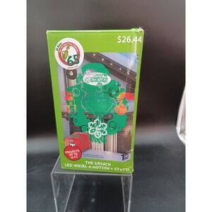 Dr. Seuss The Grinch LED Whirl-A-Motion Projection Light Christmas Open Box